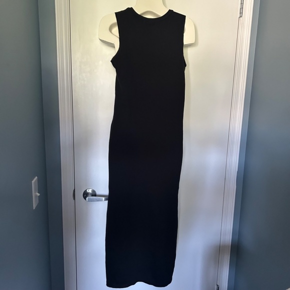 Vans Off The Wall Black Tank Top Midi Dress with Side Slits - Picture 5 of 13